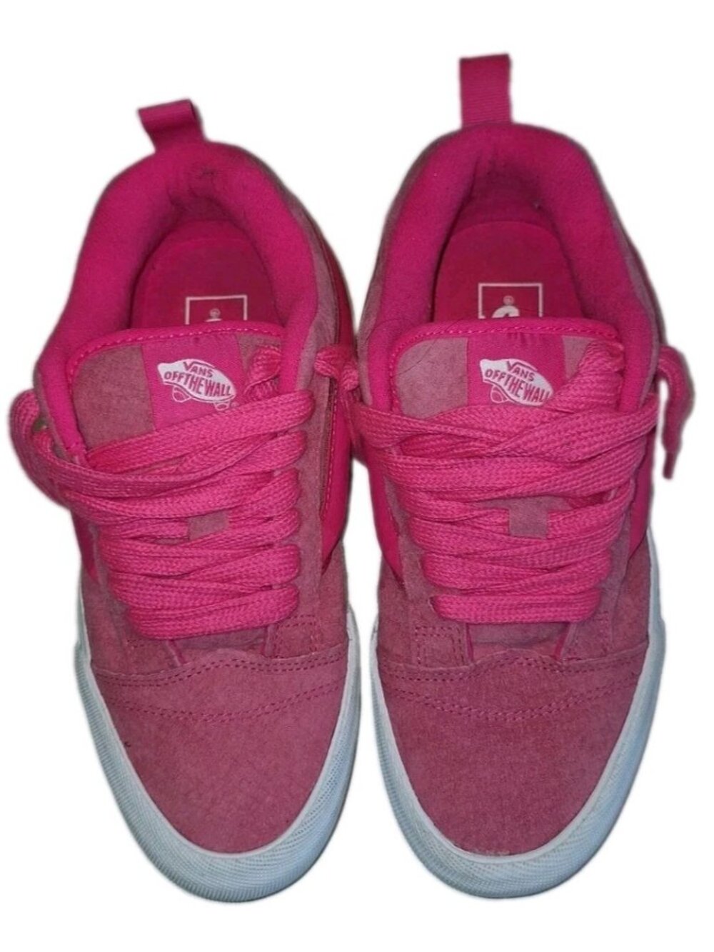 Vans Knu Skool Suede Shoes Pink Glo Women's 8.5 Men's 7.0